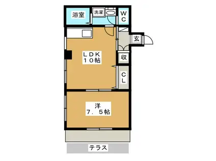 プレミール(1LDK/1階)の間取り写真