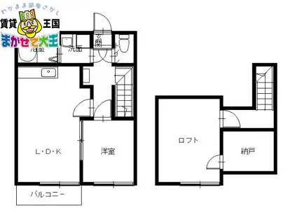 パセオ片淵(1SLDK/1階)の間取り写真