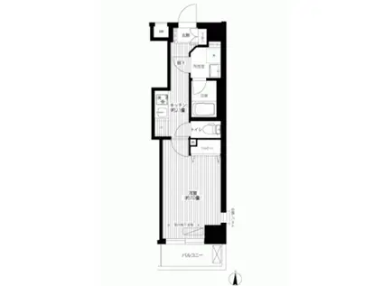 シリウス・エム(1K/4階)の間取り写真