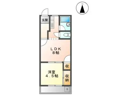 ハイムブトウジゅ(1LDK/3階)の間取り写真