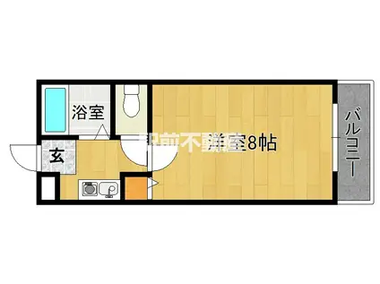 THE SQUARE ATAGO RES(1K/7階)の間取り写真