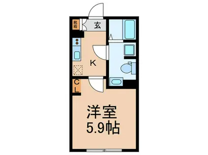 グレイスミロ金町(1K/3階)の間取り写真