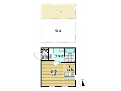 MIRUTEI NATURA(1K/1階)の間取り写真