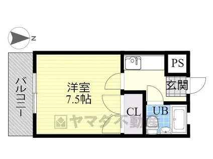 コーポコーベル 2(1K/3階)の間取り写真