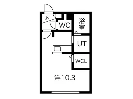 HALENIX札幌医大前(ワンルーム/3階)の間取り写真
