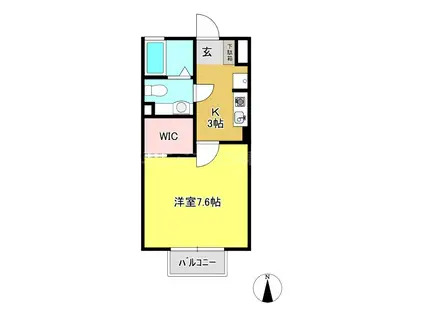 フォレスト ヒル モナリエ(1K/2階)の間取り写真