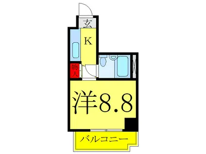 ジョイフル西川口第二(1K/5階)の間取り写真