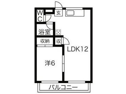 アネックス(1LDK/2階)の間取り写真