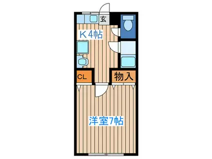 HIコーポ3(1K/1階)の間取り写真