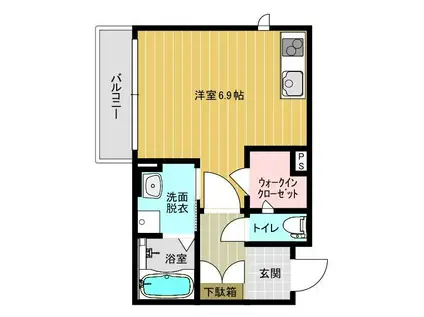 ARC-EN-CIEL A&E(ワンルーム/3階)の間取り写真