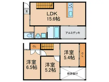 セラヴィ粕屋I(3LDK/1階)の間取り写真