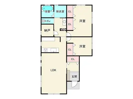 原水969-78(2LDK/1階)の間取り写真