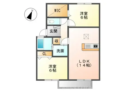 ロイヤルステージ(2LDK/1階)の間取り写真