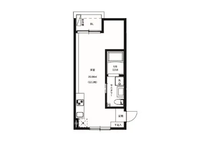 REVE大津朝倉(ワンルーム/3階)の間取り写真