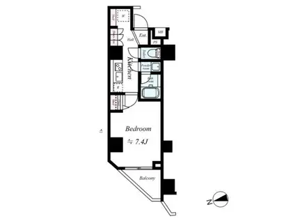 レガリス西日暮里ステーションフロント(1K/9階)の間取り写真