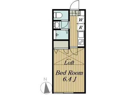 パイングローブ(1K/2階)の間取り写真