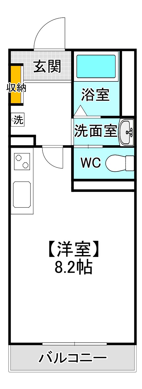 グランメゾン学南(ワンルーム/3階)の間取り写真