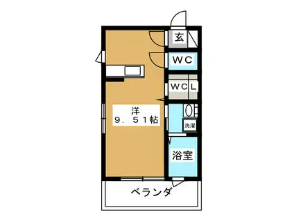 LEGRACE戸塚II(ワンルーム/1階)の間取り写真