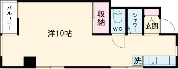 クリエート原(ワンルーム/4階)の間取り写真