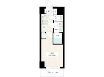 MAXIV八王子DUE(1K/8階)の間取り写真