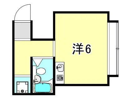 ラッフィナート磯馴(ワンルーム/1階)の間取り写真