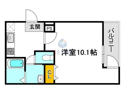 フジパレス垂水町(1K/1階)の間取り写真