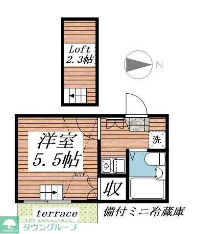 アステル藤沢(1K/1階)の間取り写真