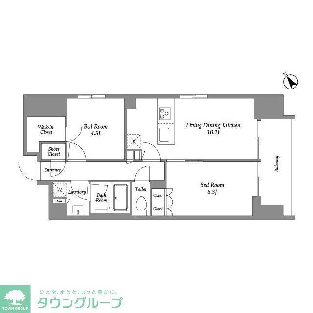 シーズンフラッツ大森西(2LDK/13階)の間取り写真