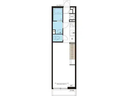 リブリ・コウゲン鎌倉(1K/2階)の間取り写真