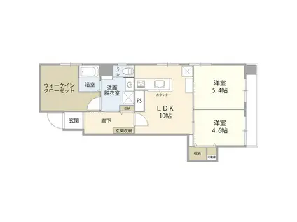 上荻ダイヤモンドマンション(2LDK/7階)の間取り写真