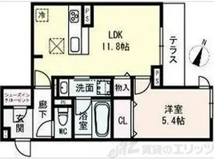 クラシスト瑞光(1LDK/3階)の間取り写真