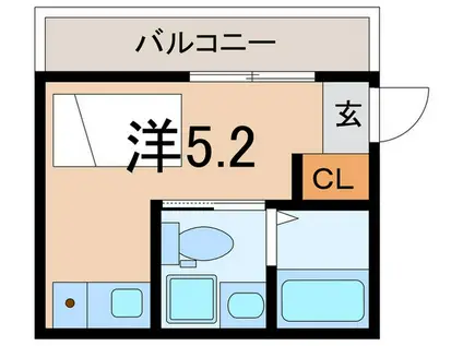 CONTEL MAGOME(ワンルーム/3階)の間取り写真