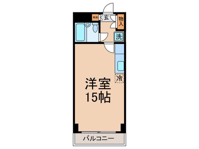 ハイツニコク(ワンルーム/2階)の間取り写真