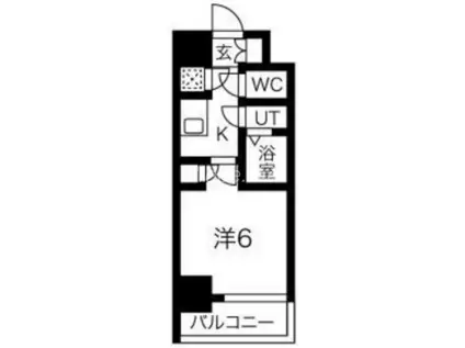 レジュールアッシュOSAKAデイフィール(1K/3階)の間取り写真