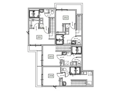 OPEN RISE府中小柳町I(1K/2階)の間取り写真