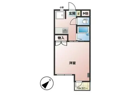 小町グランデ(1LDK/5階)の間取り写真