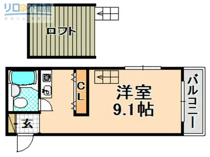 アパートメントハウスN・N(ワンルーム/3階)の間取り写真