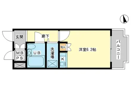 藤和シティコア姫路駅前(1K/9階)の間取り写真