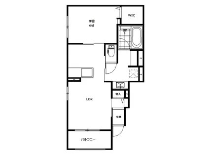 ヴィラ 山本I(1LDK/1階)の間取り写真