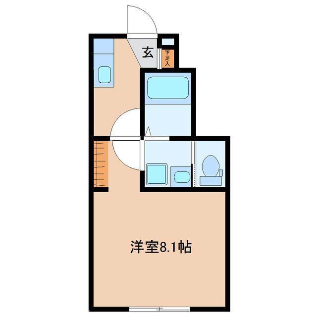 レクエルドII(1K/1階)の間取り写真