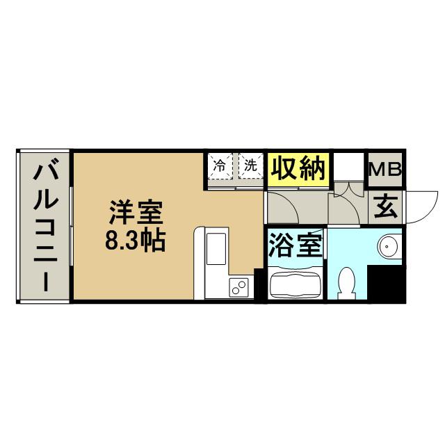 グランドサヴォイ(ワンルーム/5階)の間取り写真