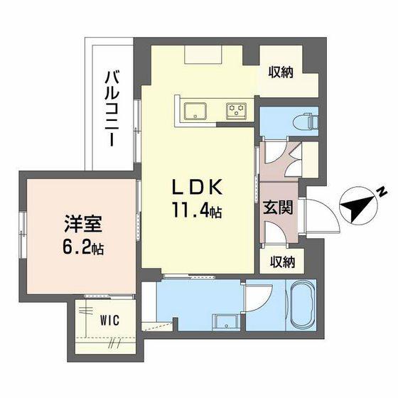 ALLUME(1LDK/3階)の間取り写真
