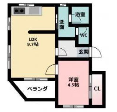 ベルガーデン(1LDK/3階)の間取り写真