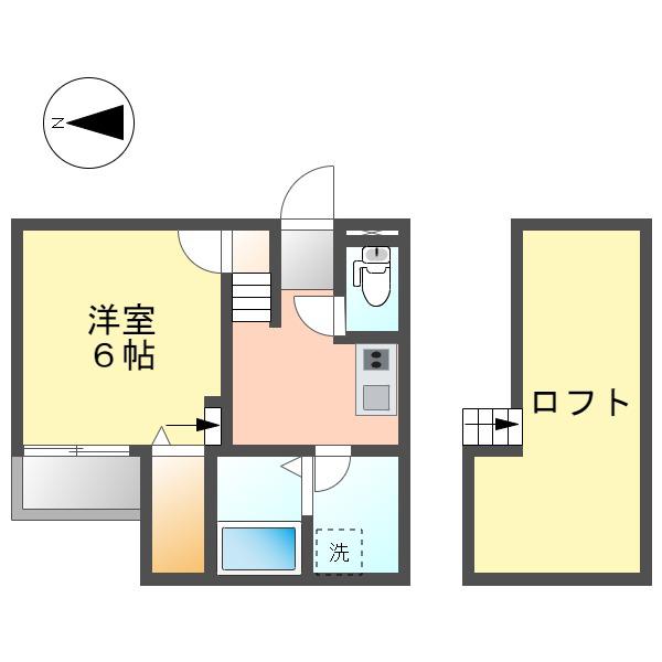 クレオ庄内通七番館(1K/1階)の間取り写真