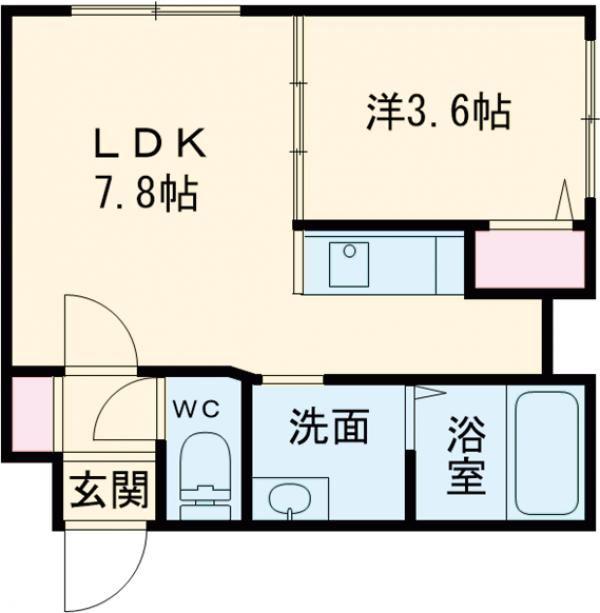 和AIOI(1LDK/2階)の間取り写真