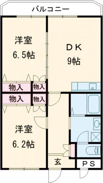 T&K寺尾前通(2LDK/4階)の間取り写真
