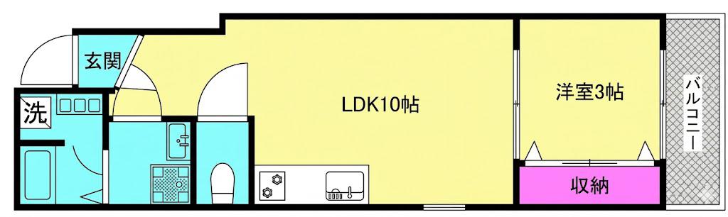 LUMINART明石(1LDK/2階)の間取り写真