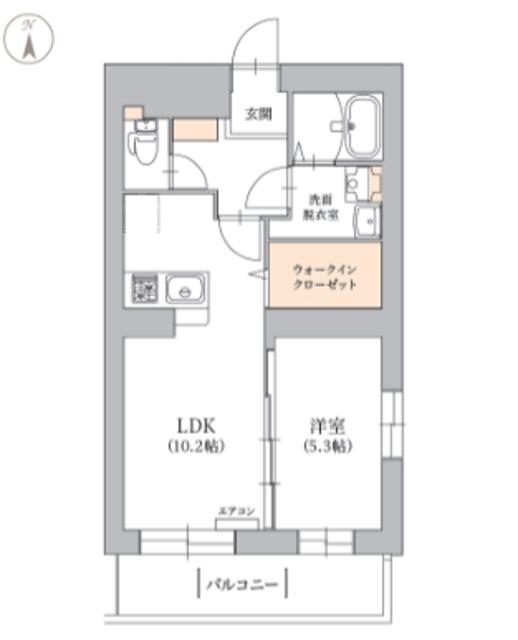 アラモファミリア杉崎町(1LDK/2階)の間取り写真