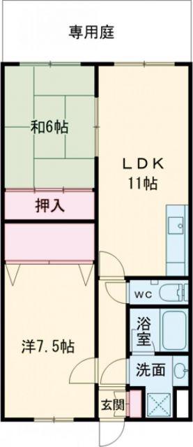 エスペラント(2LDK/4階)の間取り写真
