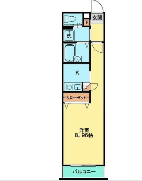 プレーンS金沢八景(1K/1階)の間取り写真